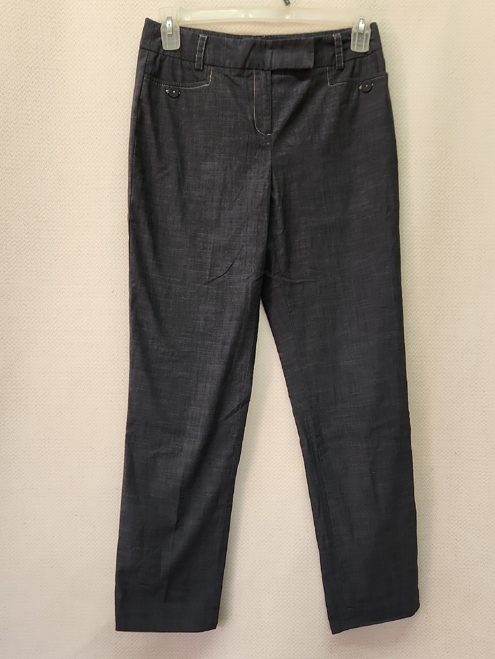 Rafaella Black Pinstripe Dress Pants